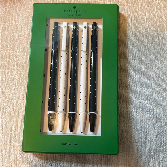 Kate Spade Black and White Polka Dot Pen Set - Picture 5 of 5